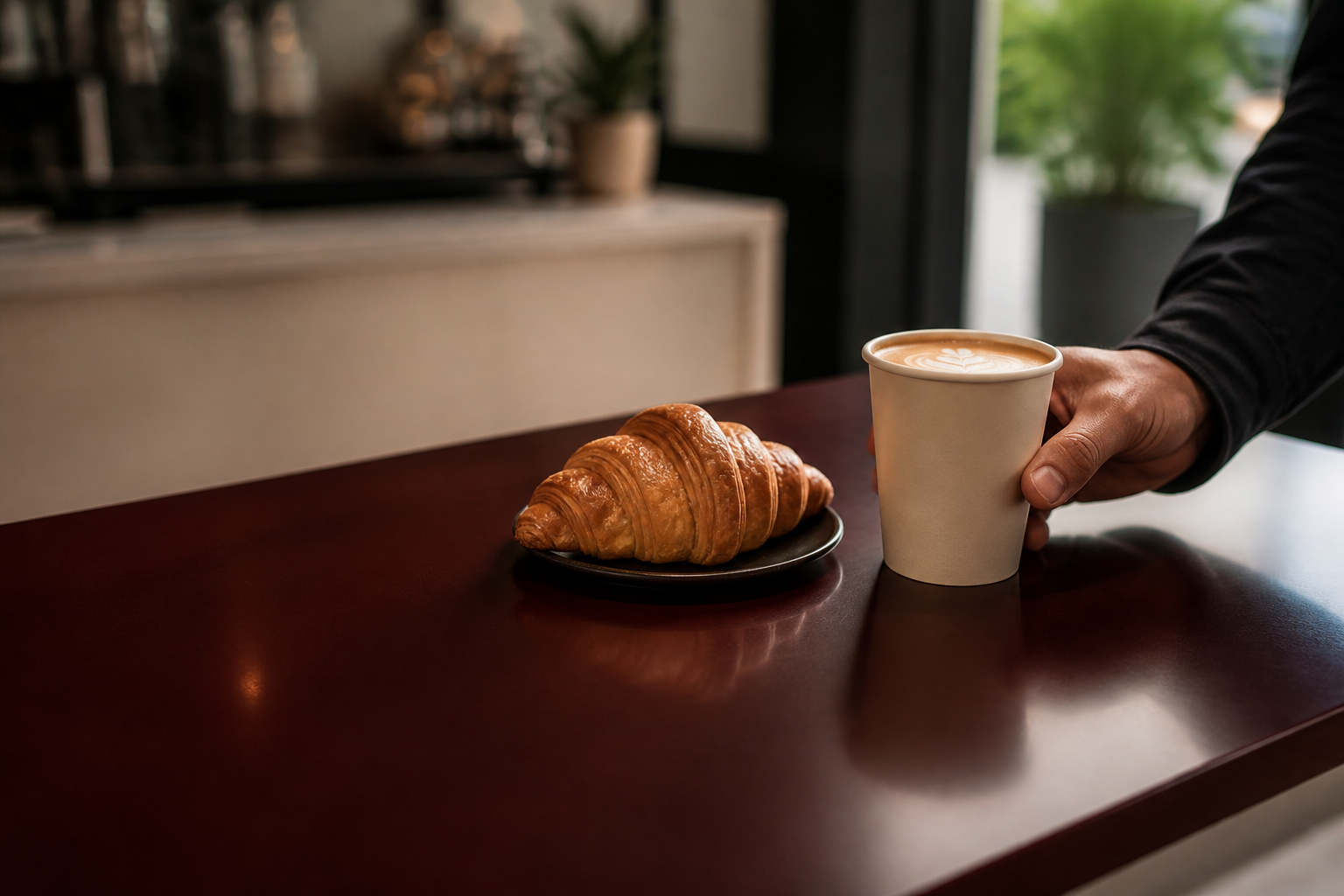 Café y croissant LE BON