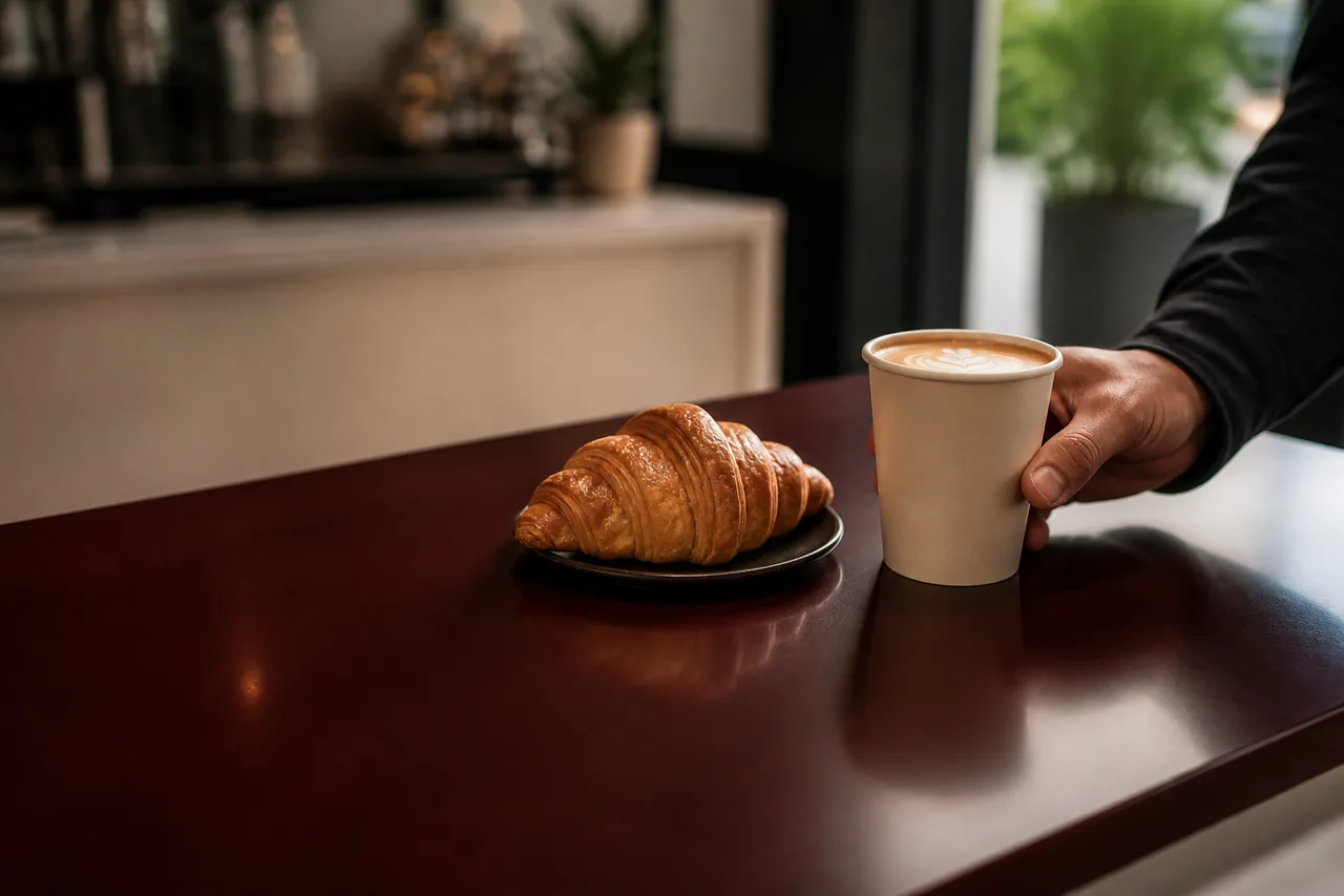 Café y croissant LE BON